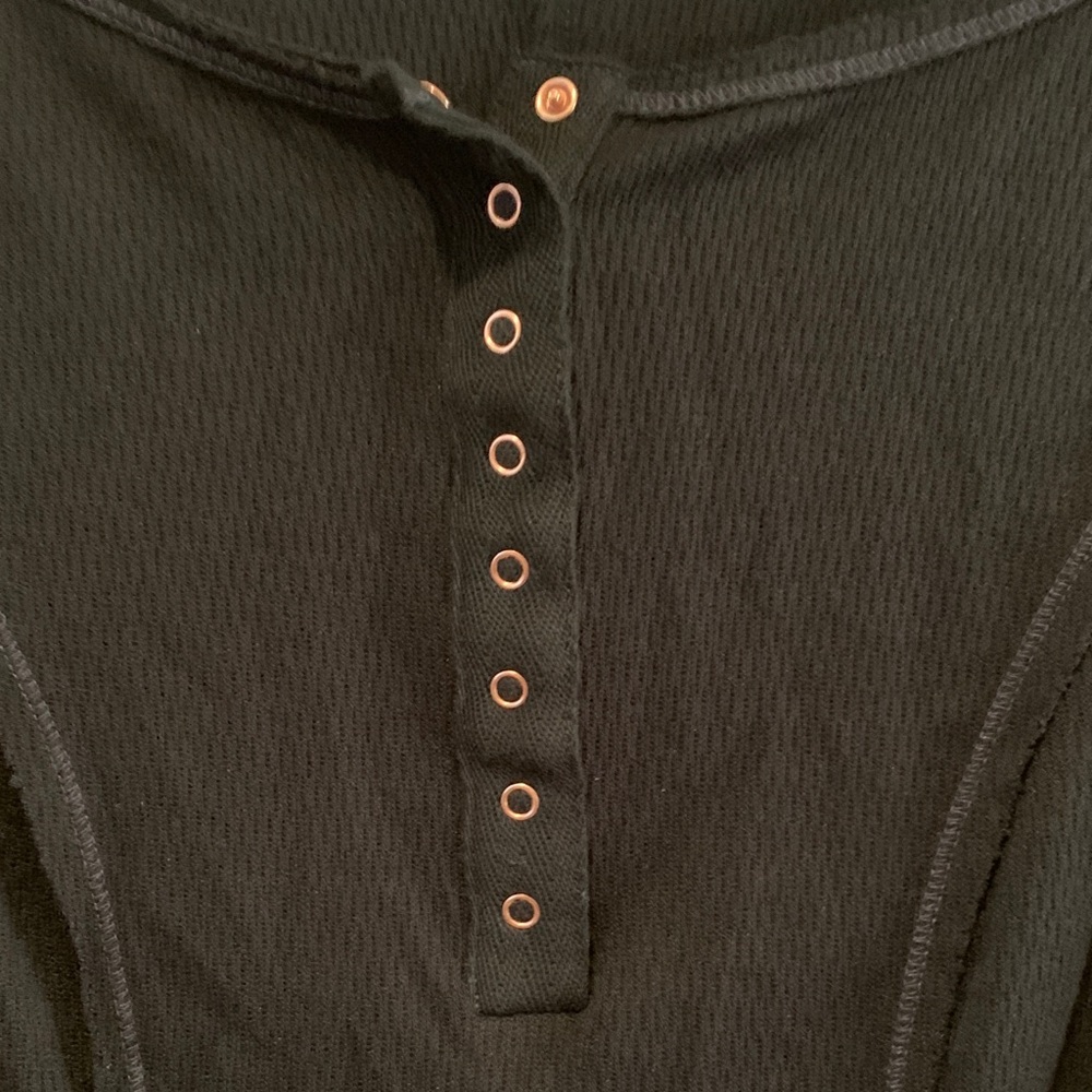 Free People Black Long Sleeve Bodysuit - Picture 3 of 6